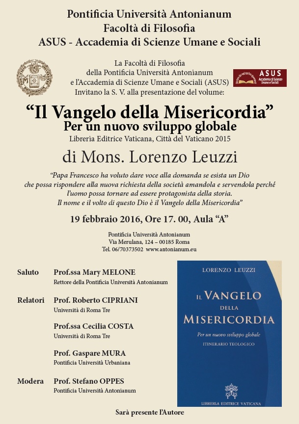 Presentazione de "Il Vangelo della Misericordia" - Pontificia Università Antonianum